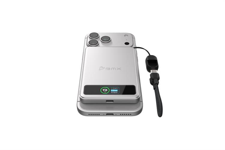 Pin sạc dự phòng Solid-state 5000mAh Không dây Magnetic Qi2 Type C PD 20W BMX B939 kèm Cáp Type C Màu Bạc