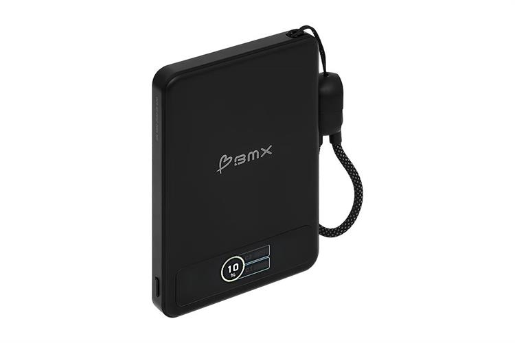 Pin sạc dự phòng Solid-state 5000mAh Không dây Magnetic Qi2 Type C PD 20W BMX B939 kèm Cáp Type C Màu Đen