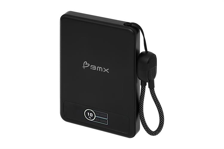 Pin sạc dự phòng Solid-state 5000mAh Không dây Magnetic Qi2 Type C PD 20W BMX B939 kèm Cáp Type C Màu Đen