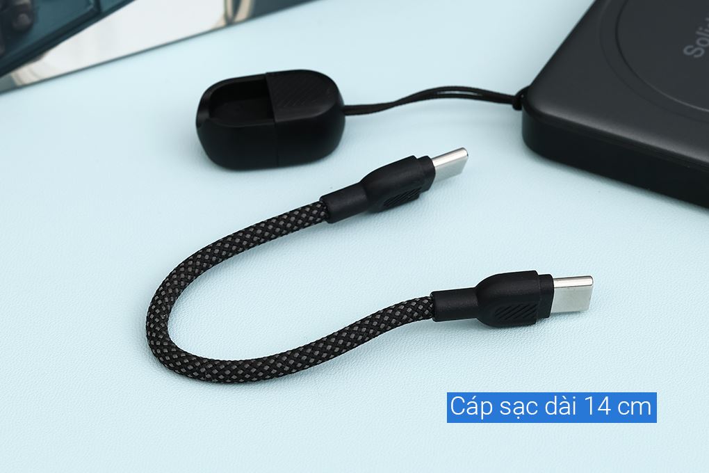 Pin sạc dự phòng Solid-state 5000mAh Không dây Magnetic Qi2 Type C PD 20W BMX B939 kèm Cáp Type C Màu Đen