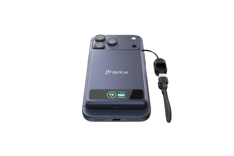 Pin sạc dự phòng Solid-state 5000mAh Không dây Magnetic Qi2 Type C PD 20W BMX B939 kèm Cáp Type C Màu Xanh Navy