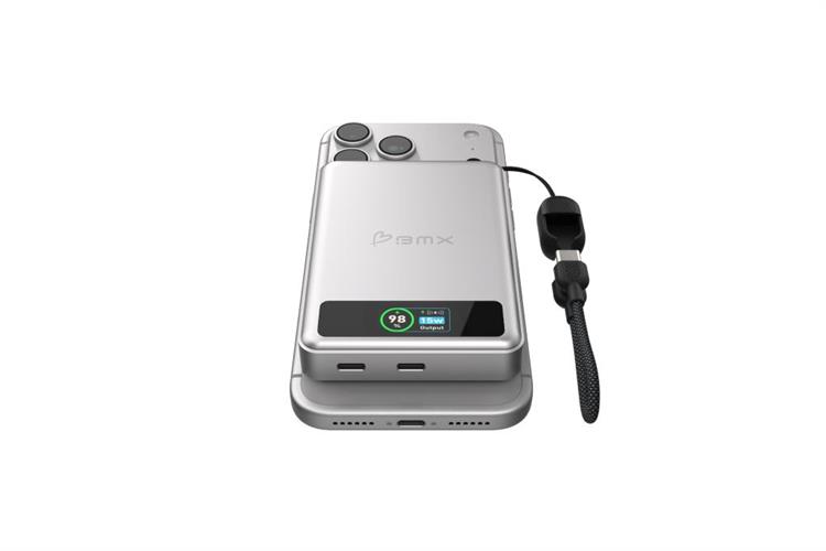 Pin sạc dự phòng Solid-state 10000mAh Không dây Magnetic Qi2 Type C PD 30W BMX B939 kèm Cáp Type C Màu Bạc