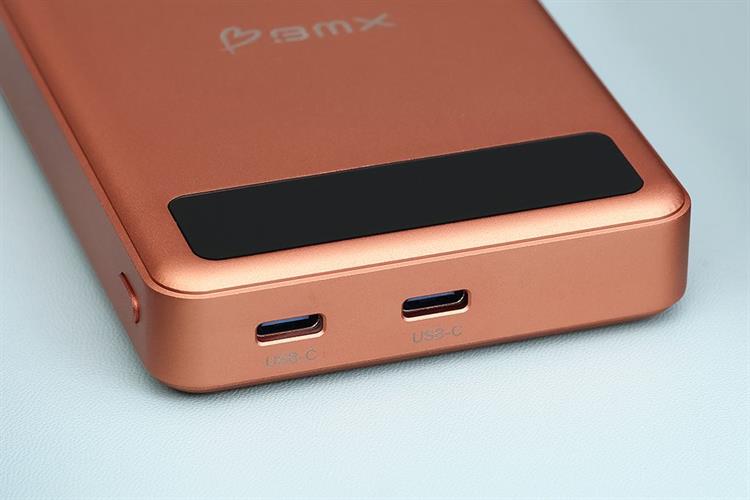 Pin sạc dự phòng Solid-state 10000mAh Không dây Magnetic Qi2 Type C PD 30W BMX B939 kèm Cáp Type C Màu Cam đất