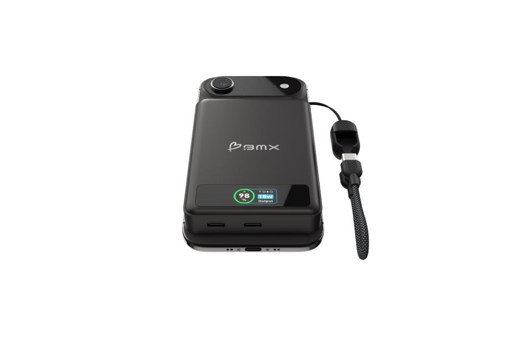 Pin sạc dự phòng Solid-state 10000mAh Không dây Magnetic Qi2 Type C PD 30W BMX B939 kèm Cáp Type C Màu Đen