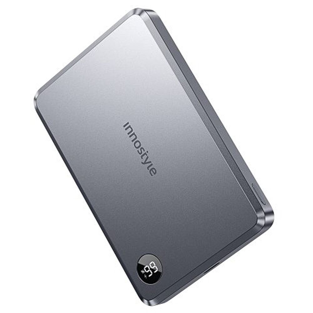 Pin sạc dự phòng Polymer 10000 mAh Type C PD 20W Innostyle IMS10KGY - Xám - Thiết kế