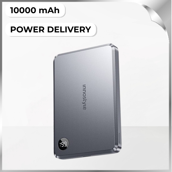 Pin sạc dự phòng Polymer 10000 mAh Type C PD 20W Innostyle IMS10KGY - Xám