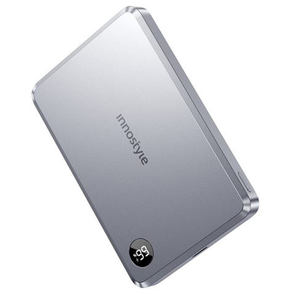 Pin sạc dự phòng Polymer 10000 mAh Type C PD 20W Innostyle IMS10KSG - Xám nhạt - Thiết kế