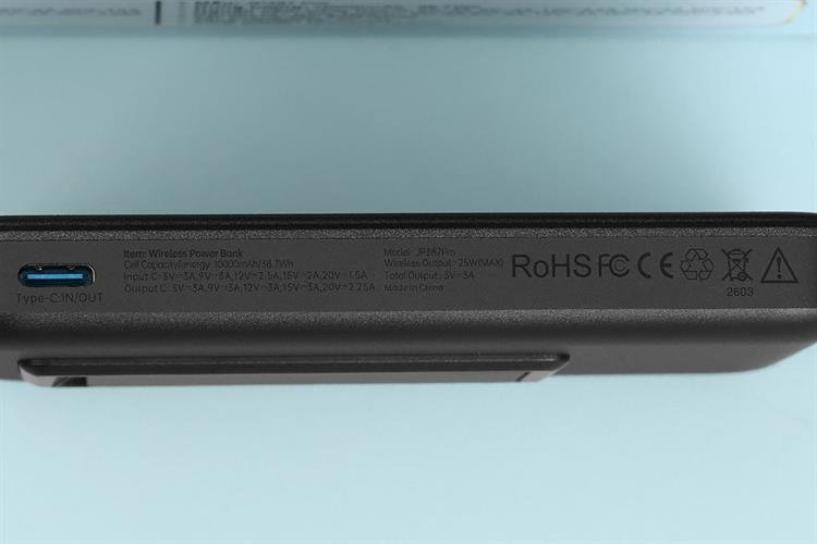 Pin sạc dự phòng Polymer 10000mAh Không dây Magnetic Qi2.2 Type C PD 45W Xmobile JP387 Pro Màu Xám