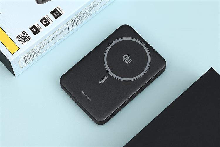 Pin sạc dự phòng Polymer 10000mAh Không dây Magnetic Qi2.2 Type C PD 45W Xmobile JP387 Pro Màu Xám
