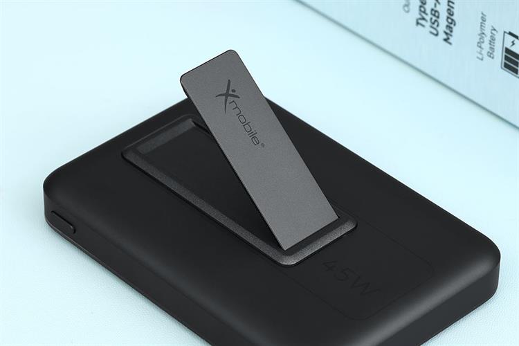 Pin sạc dự phòng Polymer 10000mAh Không dây Magnetic Qi2.2 Type C PD 45W Xmobile JP387 Pro Màu Xám