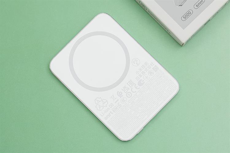 Pin sạc dự phòng 5000mAh Không dây Magnetic Type C PD 22.5W Xiaomi Ultrathin MDY-20-EB Màu Bạc