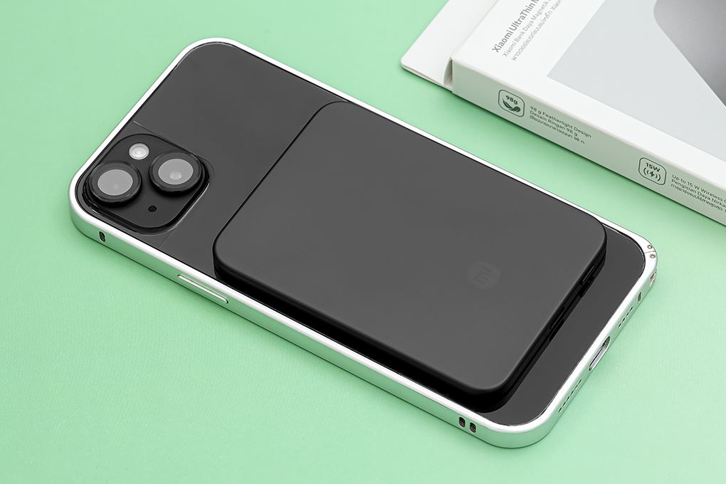 Pin sạc dự phòng 5000mAh Không dây Magnetic Type C PD 22.5W Xiaomi Ultrathin MDY-20-EB Màu Đen