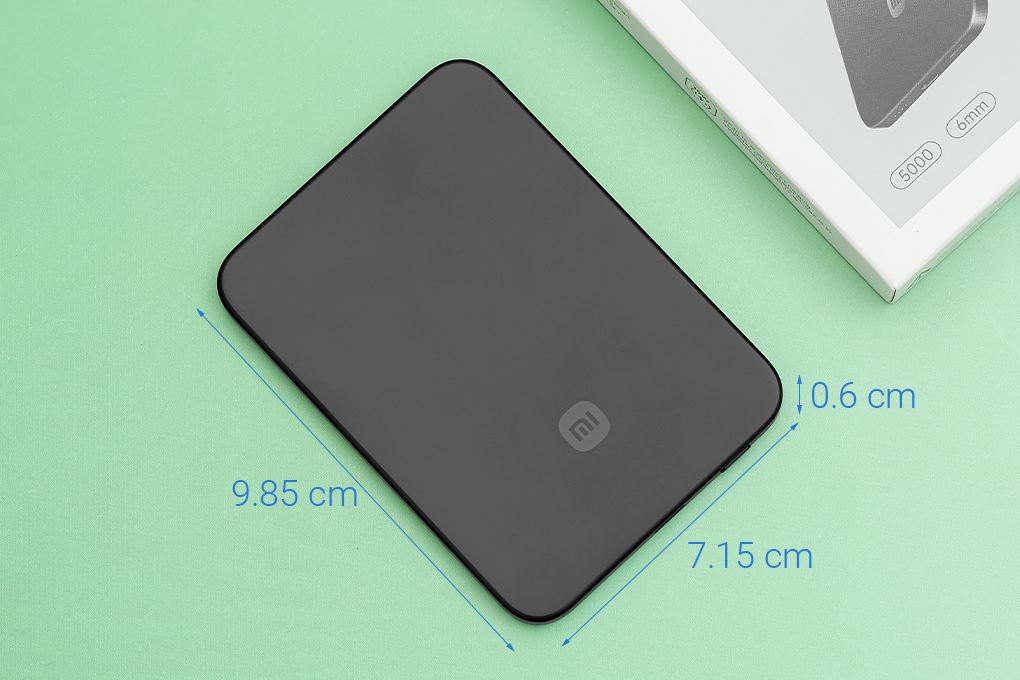 Pin sạc dự phòng 5000mAh Không dây Magnetic Type C PD 22.5W Xiaomi Ultrathin MDY-20-EB Màu Đen