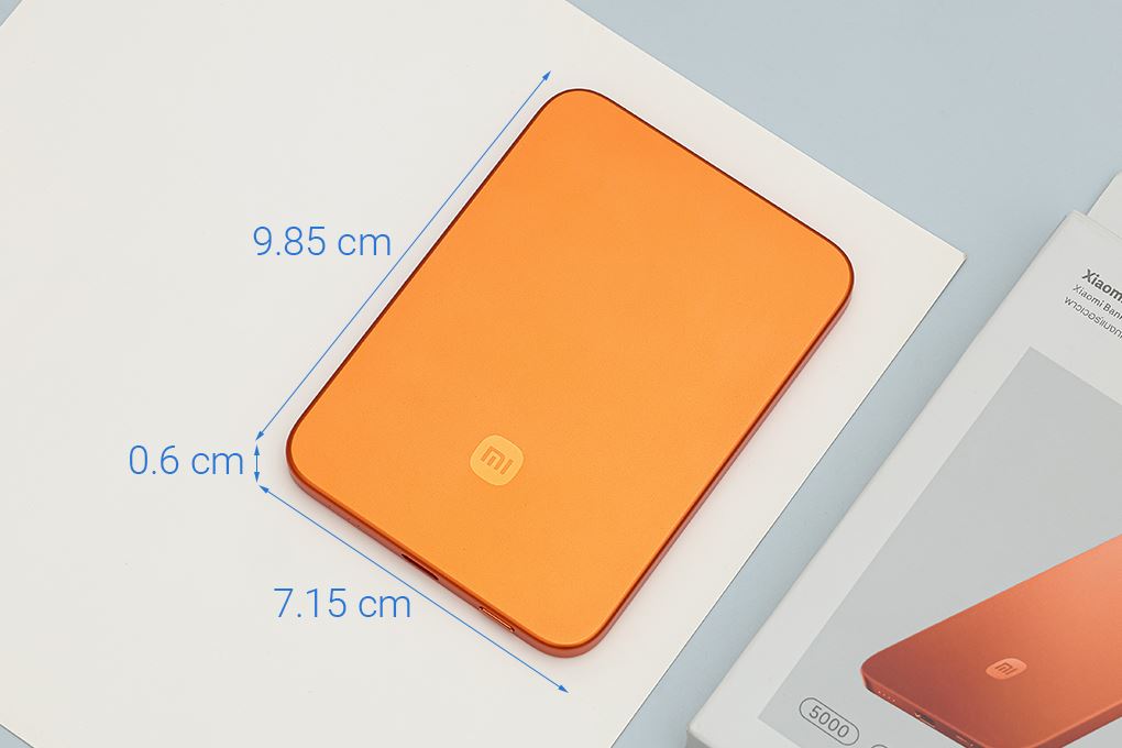 Pin sạc dự phòng 5000mAh Không dây Magnetic Type C PD 22.5W Xiaomi Ultrathin MDY-20-EB Cam Màu Cam