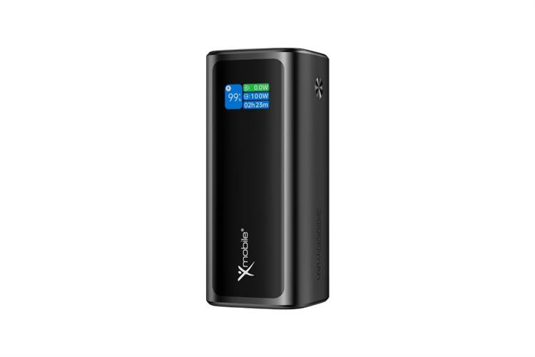 Pin sạc dự phòng 20000mAh Type C PD QC 3.0 130W Xmobile TFT JP350 kèm Cáp Dây Rút Type C Màu Xám