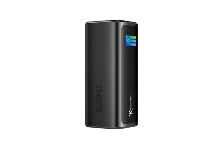 Pin sạc dự phòng 20000mAh Type C PD QC 3.0 130W Xmobile TFT JP350 kèm Cáp Dây Rút Type C Màu Xám