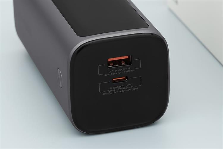Pin sạc dự phòng 20000mAh Type C PD QC 3.0 130W Xmobile TFT JP350 kèm Cáp Dây Rút Type C Màu Xám