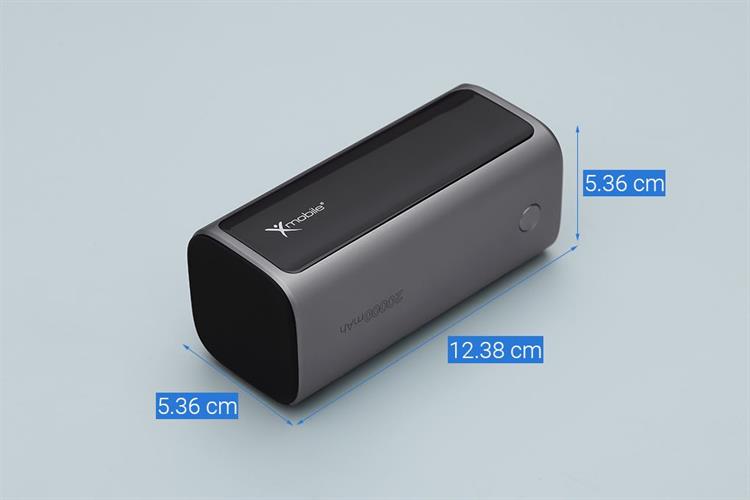 Pin sạc dự phòng 20000mAh Type C PD QC 3.0 130W Xmobile TFT JP350 kèm Cáp Dây Rút Type C Màu Xám