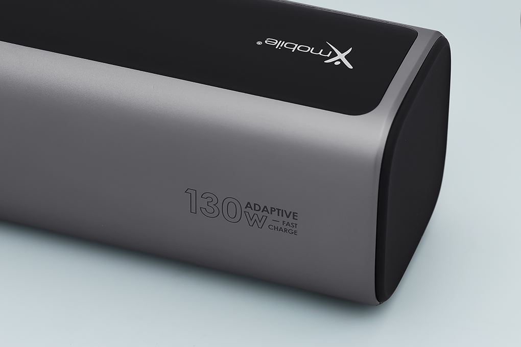 Pin sạc dự phòng 20000mAh Type C PD QC 3.0 130W Xmobile TFT JP350 kèm Cáp Dây Rút Type C Màu Xám