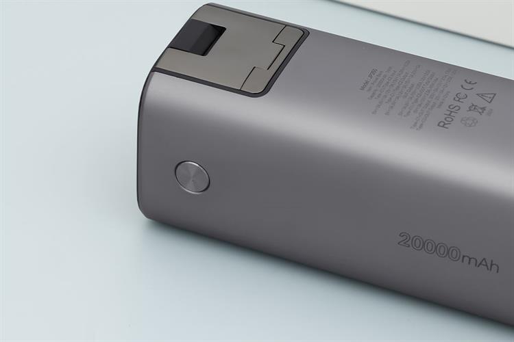 Pin sạc dự phòng 20000mAh Type C PD QC 3.0 130W Xmobile TFT JP350 kèm Cáp Dây Rút Type C Màu Xám