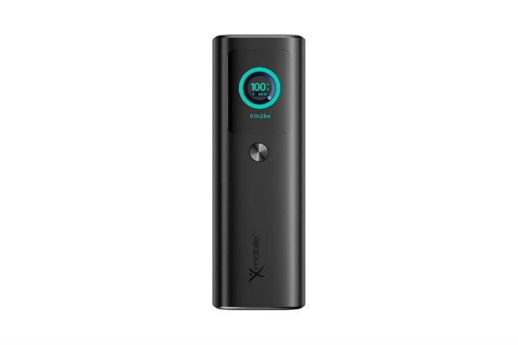 Pin sạc dự phòng 20000mAh Type C PD QC 3.0 165W Xmobile TFT JP365 kèm Cáp Dây Rút Type C Màu Xám