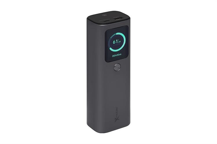 Pin sạc dự phòng 20000mAh Type C PD QC 3.0 165W Xmobile TFT JP365 kèm Cáp Dây Rút Type C Màu Xám
