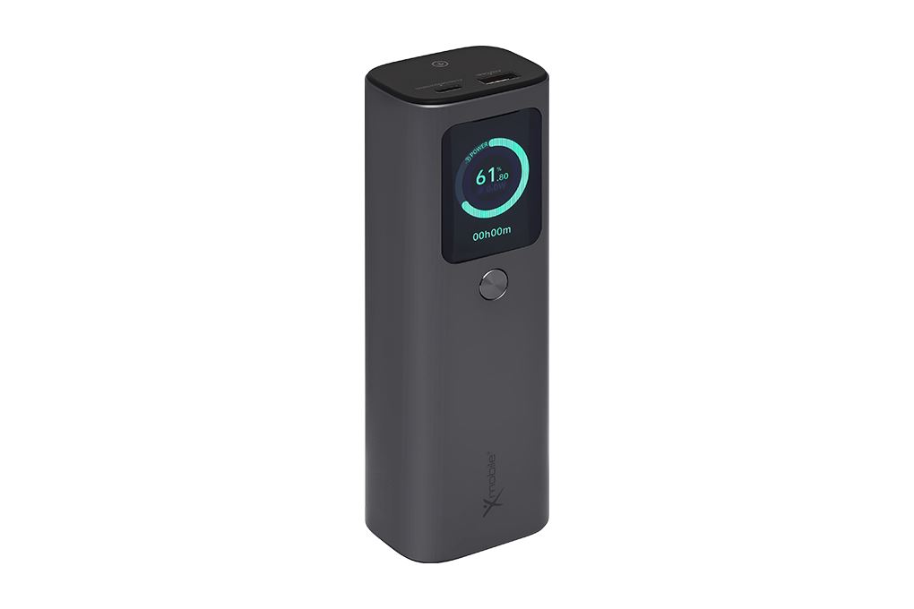 Pin sạc dự phòng 20000mAh Type C PD QC 3.0 165W Xmobile TFT JP365 kèm Cáp Dây Rút Type C Màu Xám