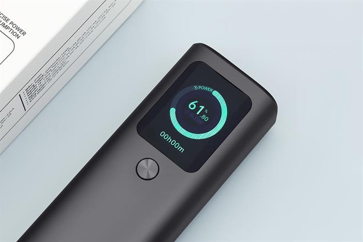 Pin sạc dự phòng 20000mAh Type C PD QC 3.0 165W Xmobile TFT JP365 kèm Cáp Dây Rút Type C Màu Xám