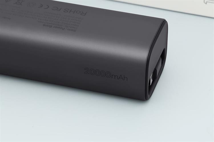 Pin sạc dự phòng 20000mAh Type C PD QC 3.0 165W Xmobile TFT JP365 kèm Cáp Dây Rút Type C Màu Xám