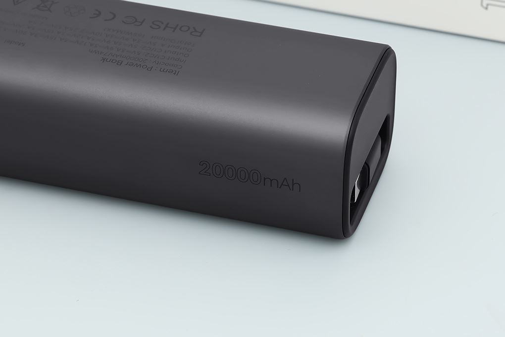 Pin sạc dự phòng 20000mAh Type C PD QC 3.0 165W Xmobile TFT JP365 kèm Cáp Dây Rút Type C Màu Xám