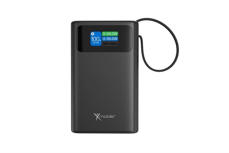 Pin sạc dự phòng Polymer 20000mAh Type C PD QC 3.0 45W Xmobile TFT JP366 kèm Cáp Type C Màu Xám