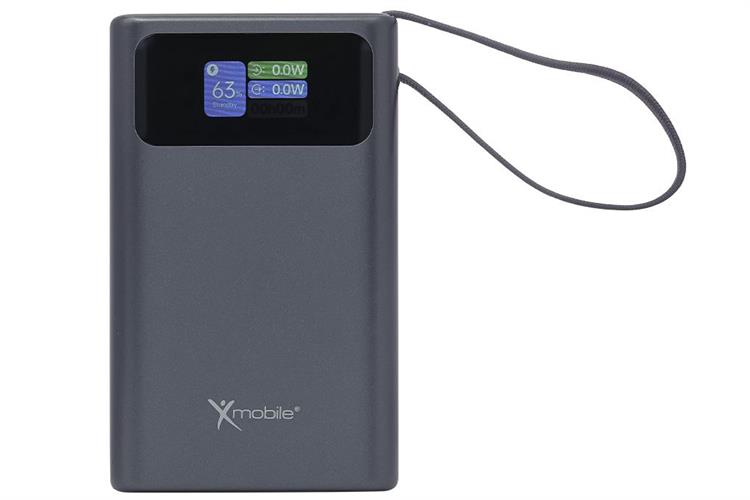 Pin sạc dự phòng Polymer 20000mAh Type C PD QC 3.0 45W Xmobile TFT JP366 kèm Cáp Type C Màu Xám