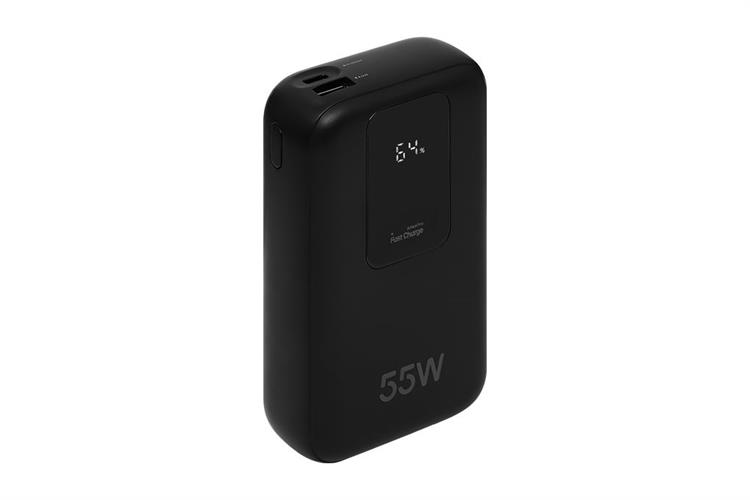 Pin sạc dự phòng Polymer 20000mAh Type C PD QC 3.0 55W Xmobile JP367 kèm Cáp dây rút Type C Màu Đen