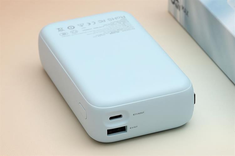 Pin sạc dự phòng Polymer 20000mAh Type C PD QC 3.0 55W Xmobile JP367 kèm Cáp dây rút Type C Màu Xanh Dương