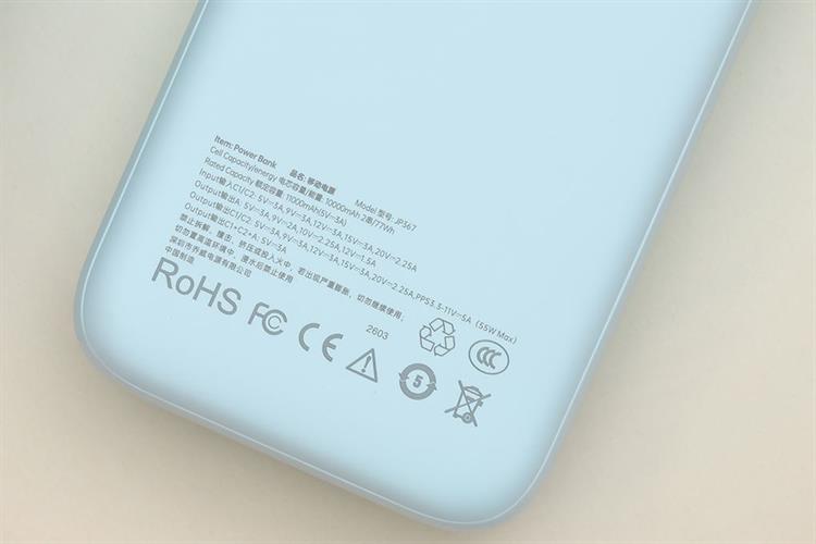 Pin sạc dự phòng Polymer 20000mAh Type C PD QC 3.0 55W Xmobile JP367 kèm Cáp dây rút Type C Màu Xanh Dương
