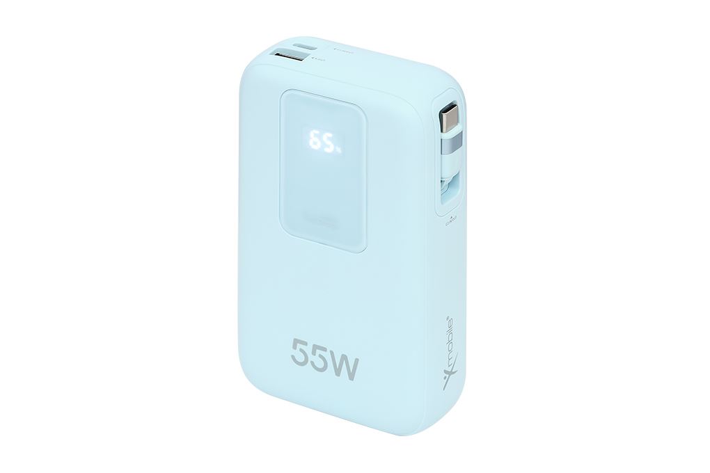 Pin sạc dự phòng Polymer 20000mAh Type C PD QC 3.0 55W Xmobile JP367 kèm Cáp dây rút Type C - 3