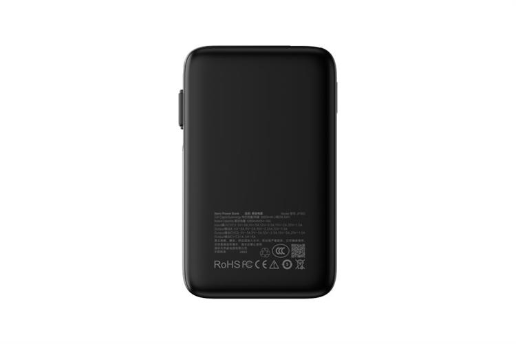 Pin sạc dự phòng Polymer 10000mAh Type C PD QC 3.0 30W Xmobile JP380 kèm Cáp dây rút Type C Màu Đen