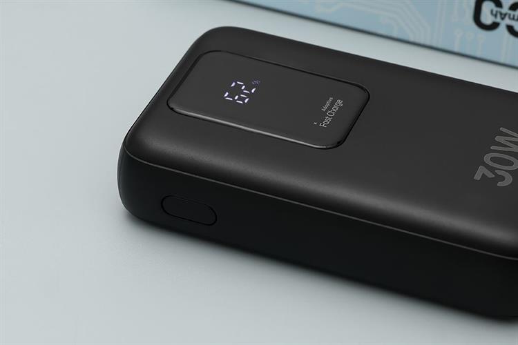 Pin sạc dự phòng Polymer 10000mAh Type C PD QC 3.0 30W Xmobile JP380 kèm Cáp dây rút Type C Màu Đen