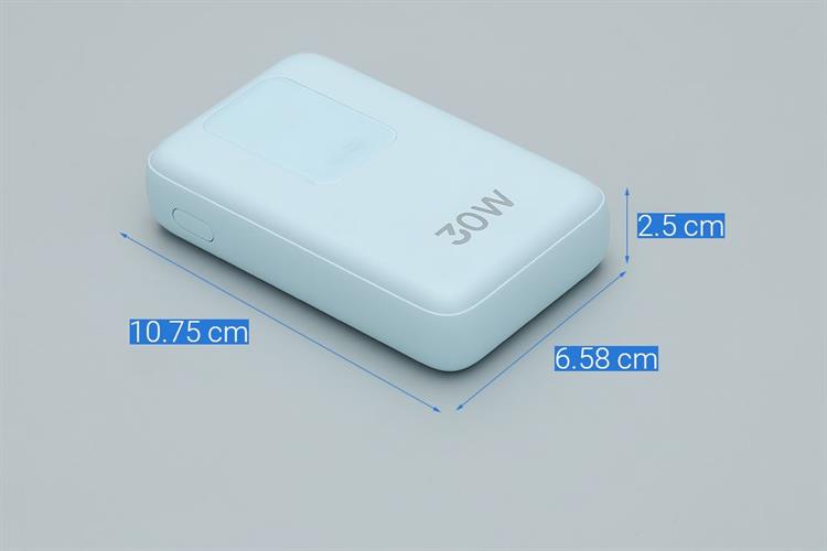Pin sạc dự phòng Polymer 10000mAh Type C PD QC 3.0 30W Xmobile JP380 kèm Cáp dây rút Type C Màu Xanh Dương