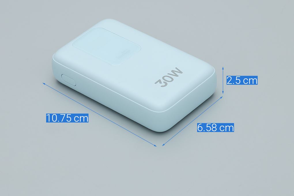 Pin sạc dự phòng Polymer 10000mAh Type C PD QC 3.0 30W Xmobile JP380 kèm Cáp dây rút Type C Màu Xanh Dương