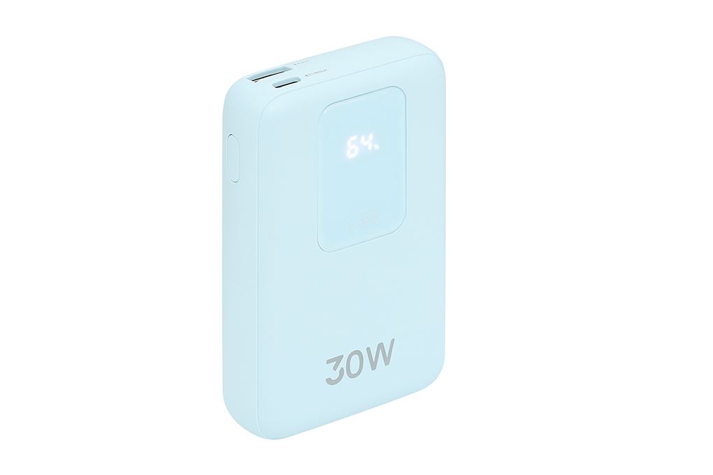 Pin sạc dự phòng Polymer 10000mAh Type C PD QC 3.0 30W Xmobile JP380 kèm Cáp dây rút Type C Màu Xanh Dương