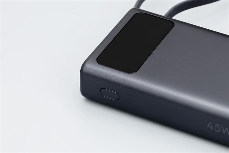 Pin sạc dự phòng Polymer 10000mAh Type C PD QC 3.0 45W Xmobile TFT JP381 kèm Cáp Type C Màu Xám