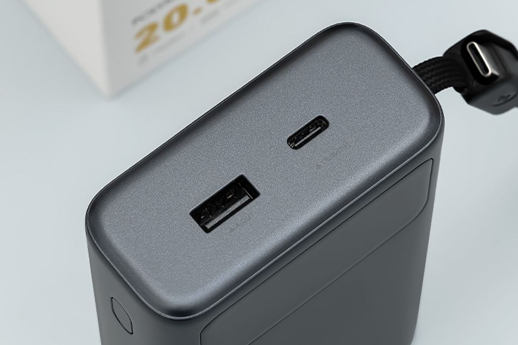 Pin sạc dự phòng Polymer 20000mAh Type C PD QC 3.0 100W Xmobile TFT JP392 kèm Cáp Type C Màu Xám