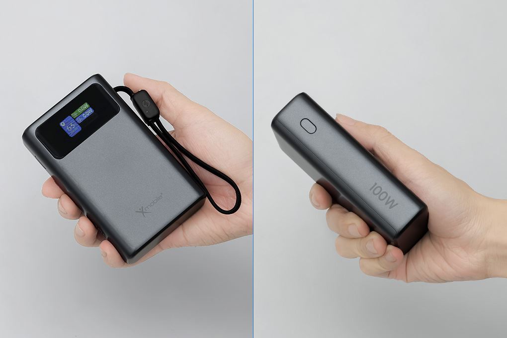 Pin sạc dự phòng Polymer 20000mAh Type C PD QC 3.0 100W Xmobile TFT JP392 kèm Cáp Type C Màu Xám