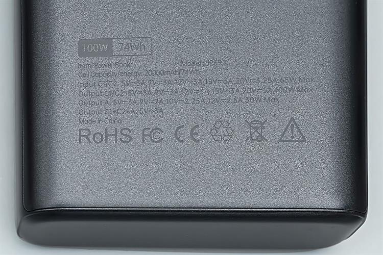 Pin sạc dự phòng Polymer 20000mAh Type C PD QC 3.0 100W Xmobile TFT JP392 kèm Cáp Type C Màu Xám