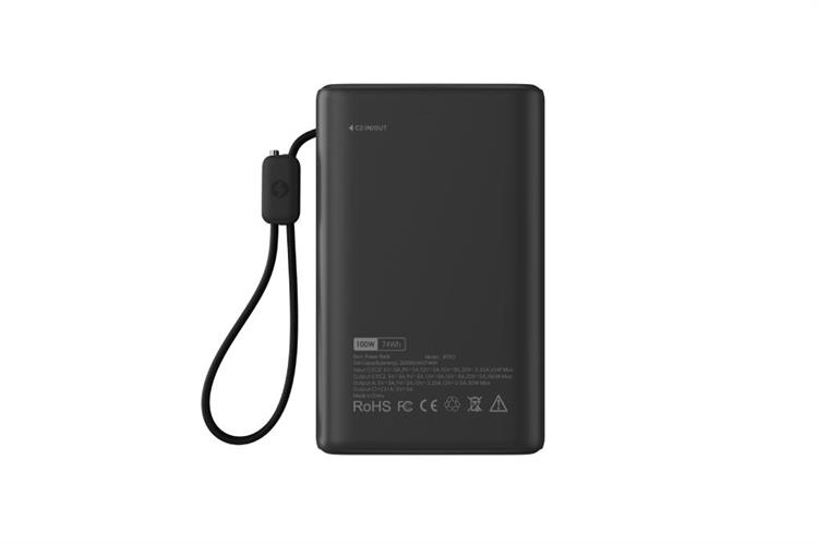 Pin sạc dự phòng Polymer 20000mAh Type C PD QC 3.0 100W Xmobile TFT JP392 kèm Cáp Type C Màu Xám