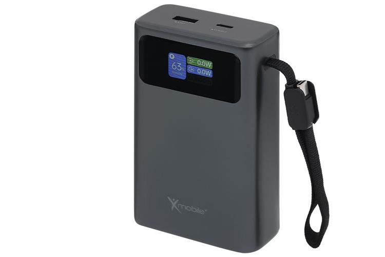 Pin sạc dự phòng Polymer 20000mAh Type C PD QC 3.0 100W Xmobile TFT JP392 kèm Cáp Type C Màu Xám
