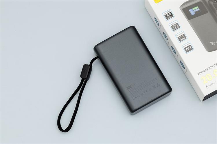 Pin sạc dự phòng Polymer 20000mAh Type C PD QC 3.0 100W Xmobile TFT JP392 kèm Cáp Type C Màu Xám