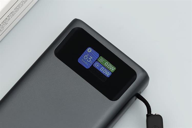 Pin sạc dự phòng Polymer 20000mAh Type C PD QC 3.0 100W Xmobile TFT JP392 kèm Cáp Type C Màu Xám