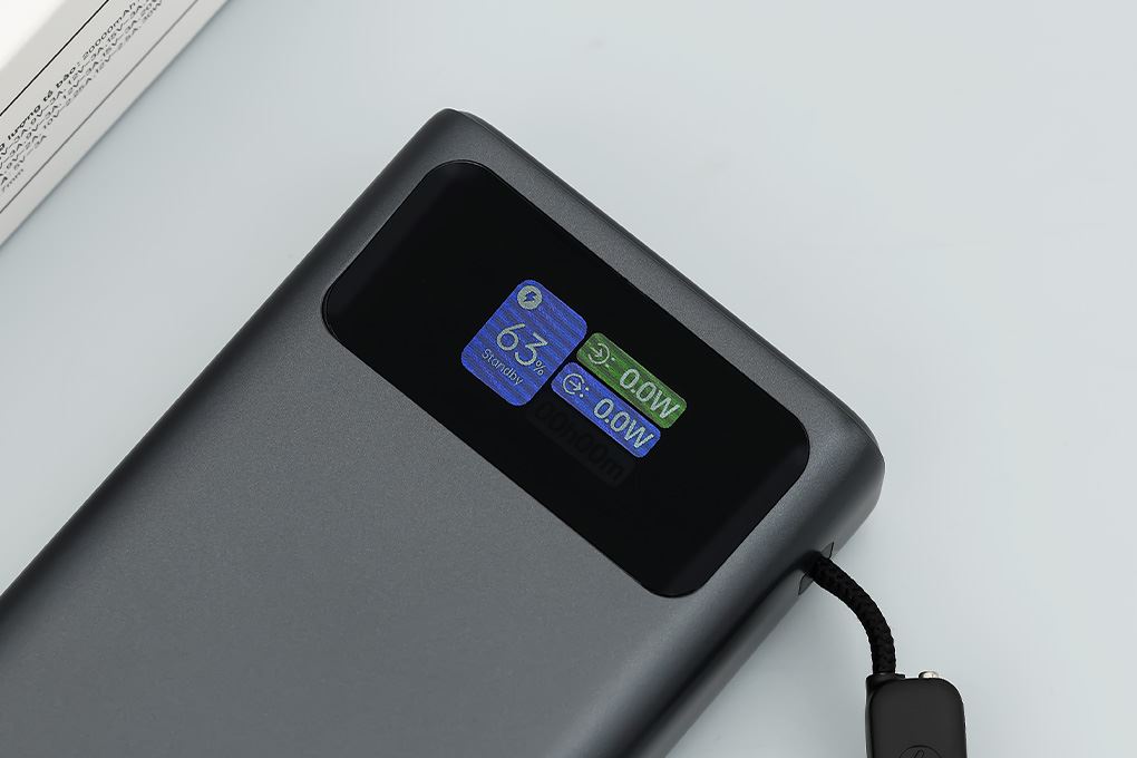 Pin sạc dự phòng Polymer 20000mAh Type C PD QC 3.0 100W Xmobile TFT JP392 kèm Cáp Type C Màu Xám